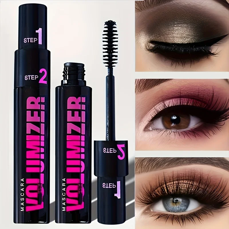 Double-ended mascara, waterproof, long-lasting and not easy to smudge, long and thick 3D mascara