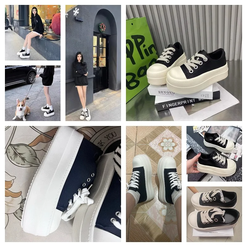 Neue schwarze klobige Plateauschuhe für Damen, Schnür-Sneaker aus Kunstleder, höhenvergrößernde Turnschuhe für Teenager-Mädchen, Damenschuhe für alle Jahreszeiten – Detail 3