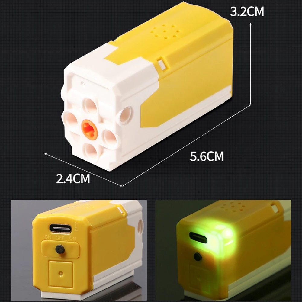 MOC ชาร์จไร้สาย M/L มอเตอร์สนับสนุน APP รีโมทคอนโทรลปรับความเร็วสําหรับ Building Blocks Power ฟังก์ชั่น 9686 8883 88003