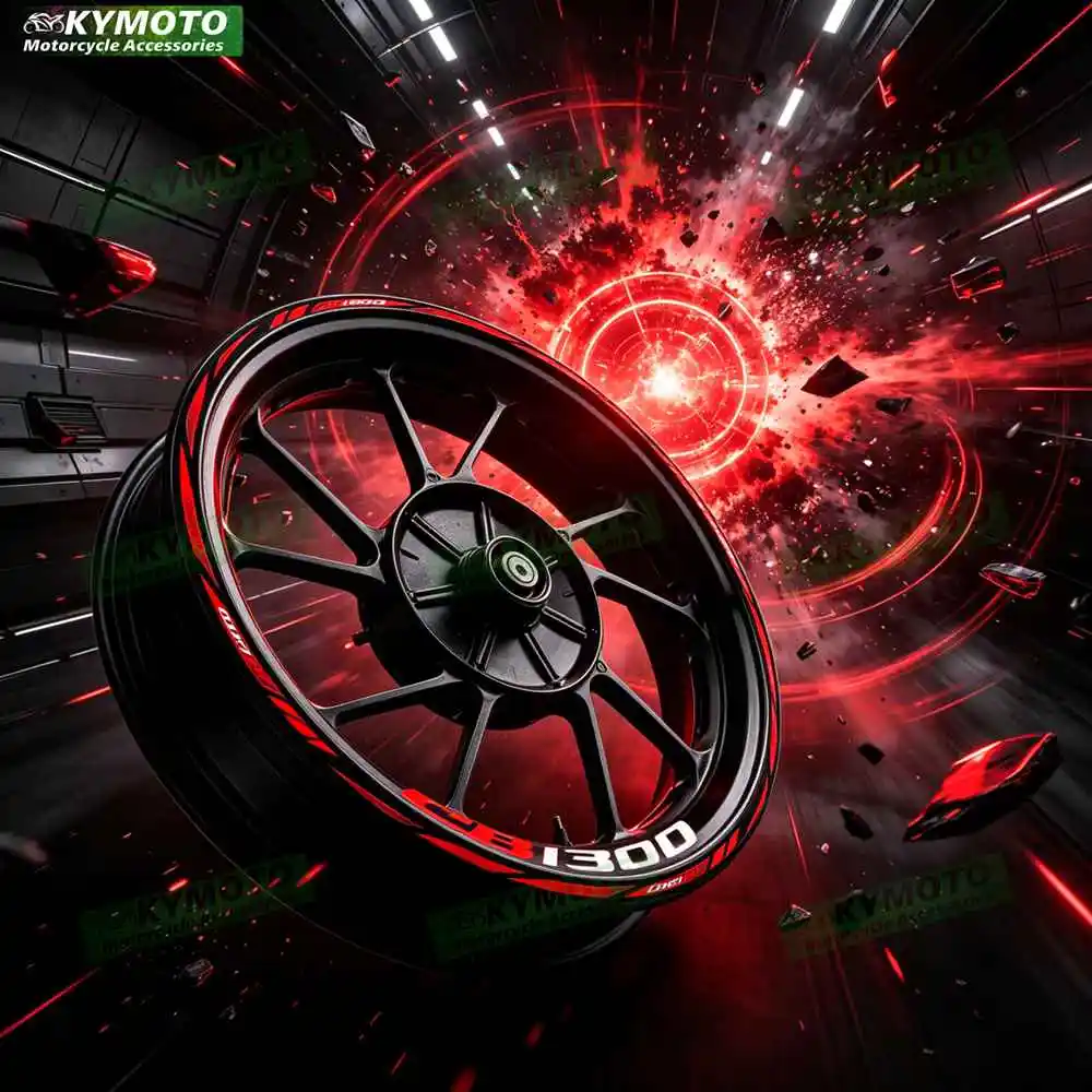 For Honda CB1300 CB 1300 Motorcycle 17 Inch Front And Rear Racing Wheel Stickers Car Reflective Motorbike Hub Tape Decal Sticker