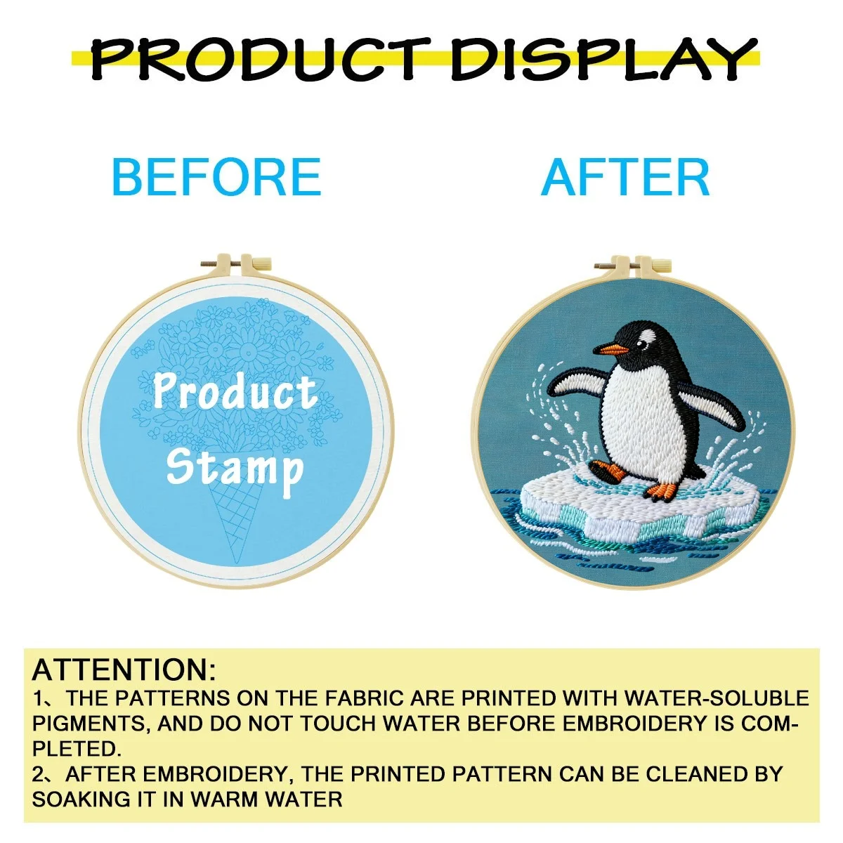 1 Stück DIY Stickerei-Material-Set für Anfänger, Stickerei-Starter-Kit, Kreuzstich-Kunst als Geschenk, Näh- und Bastelzubehör – Detail 3