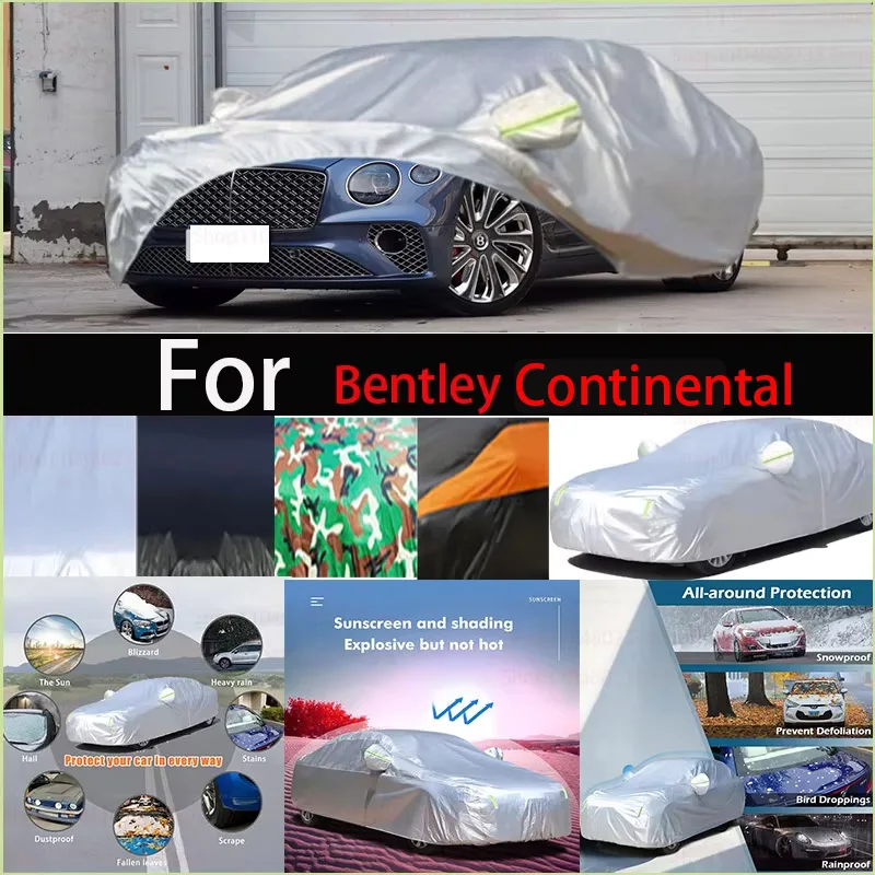 غطاء سيارة بنتلي كونتيننتال مقاوم للرياح مع شريط عاكس للسيارات المضادة للأشعة فوق البنفسجية والشمس والمطر والثلج والغبار