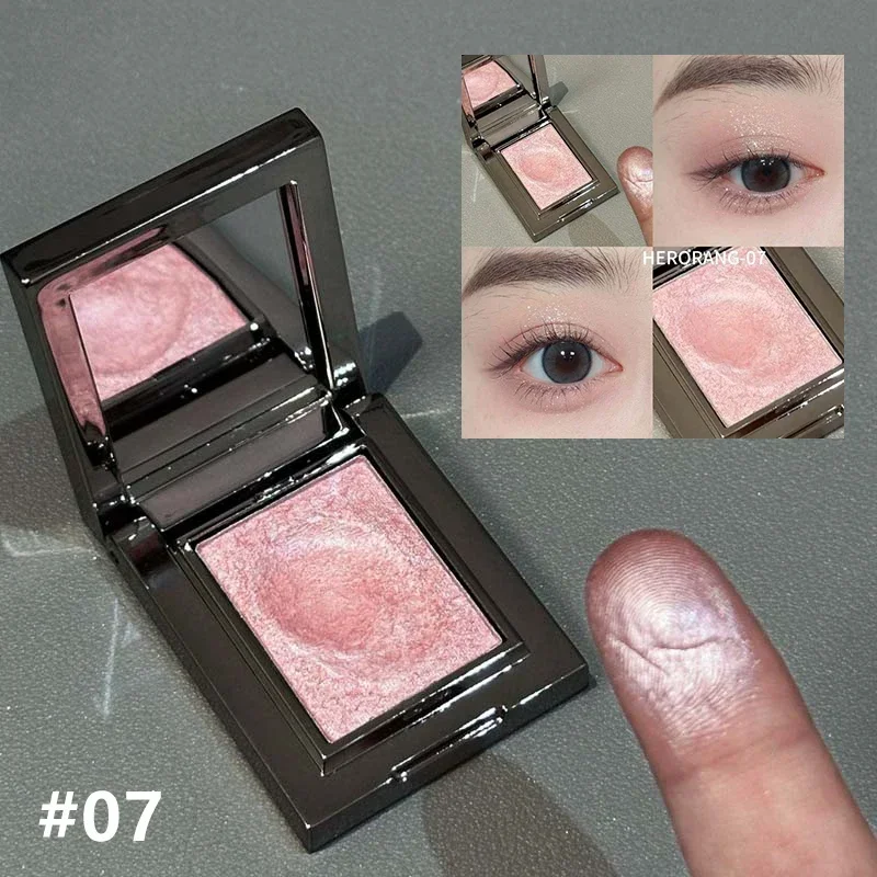 Metallischer Glitzer-Lidschatten-Creme Chamäleon Funkelnder Highlighter Aufhellendes Make-up Rauchblau Perlglanz-Lidschatten-Palette – Detail 15
