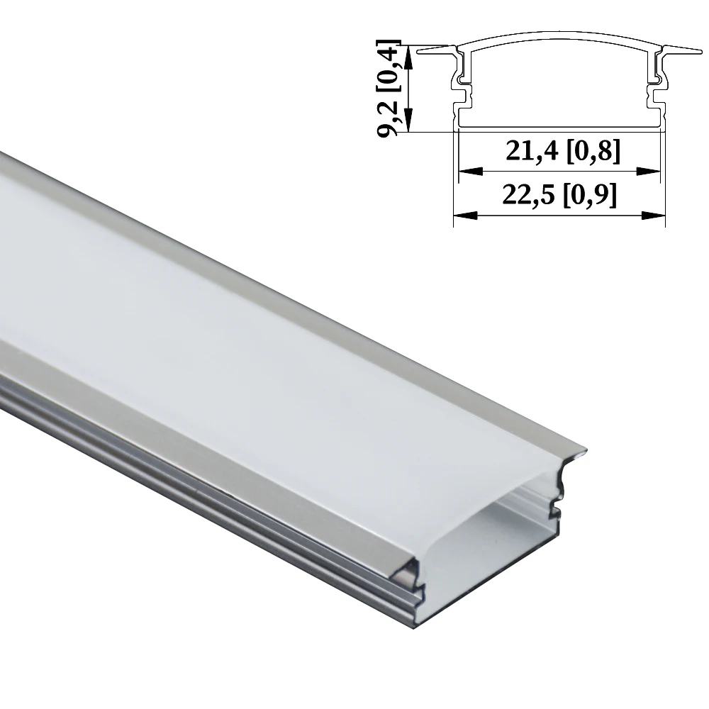 23*10mm 2 szt. 0.5m wytrzymała profil aluminiowy LED listwa świetlna do szafy i innych mebli z wbudowaną instalacją