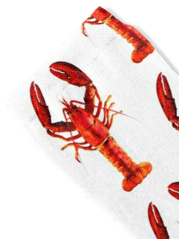 Red Lobster - Full Body Seafood Art Socks Stockings aesthetic Antiskid soccer Running Boy Socks Women's