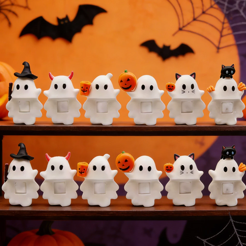 

Gift Halloween Ghost Small Figurines for Phone Buddy Smartphone Figurine Halloween Mini Model