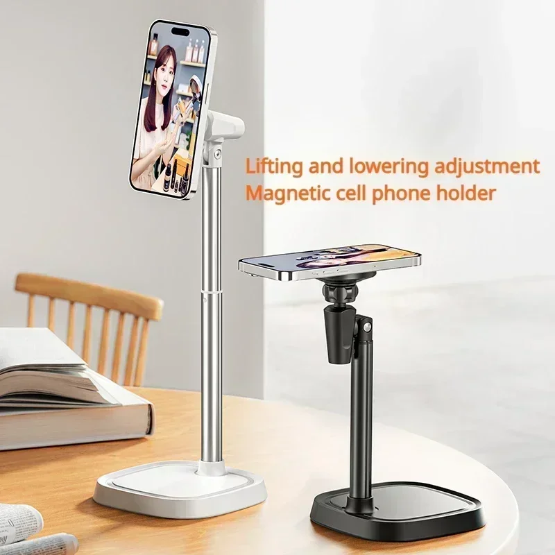 

Aluminum Alloy Magnetic Phone Stand Desk Cellphone Holder Portable Adjustable Mobile Bracket Support for Iphone Xiaomi Huawei