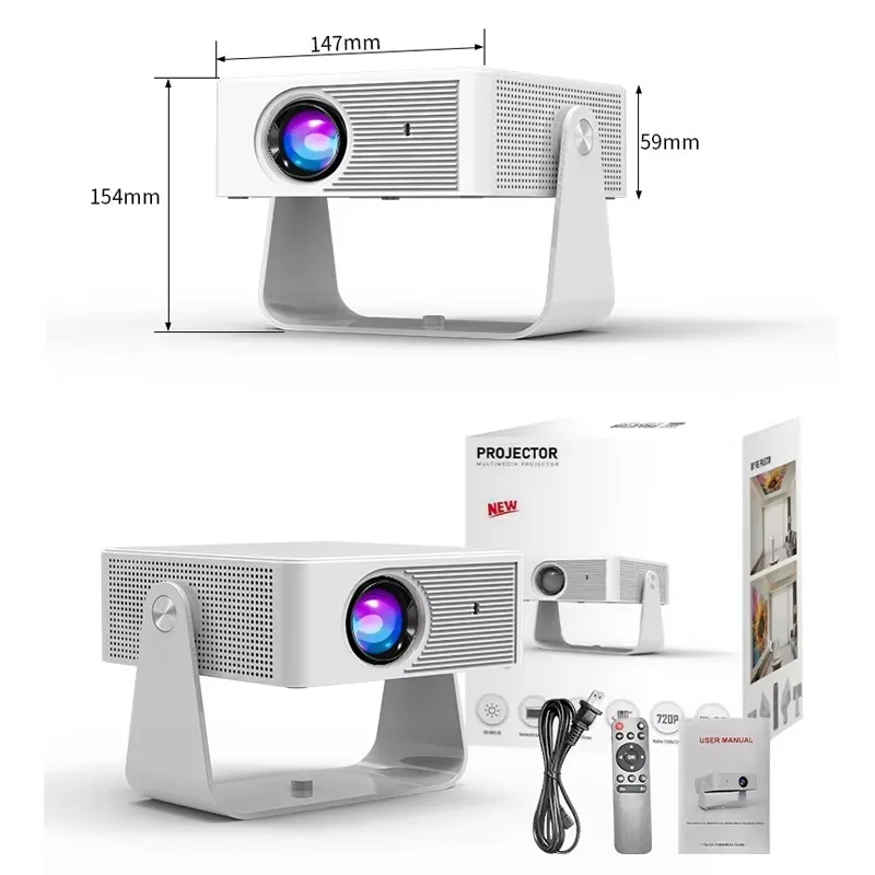 Projektor Smart Y8s z Androidem 13 z podstawką, hit sprzedaży, obsługa Full HD, przenośny projektor zewnętrzny, kino domowe, proyector