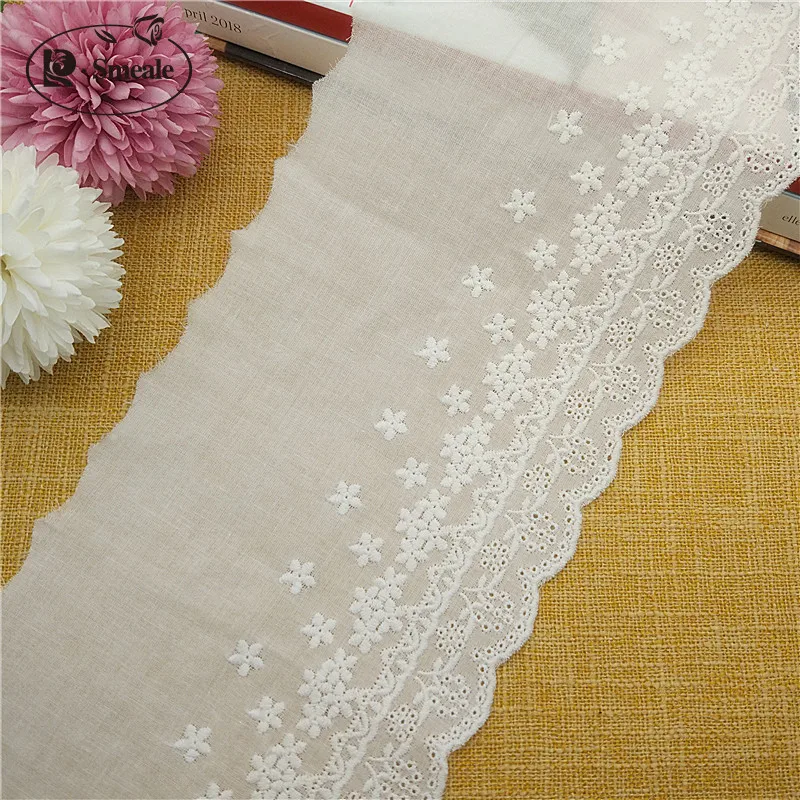 DIY Handmade Cotton Embroidery Lace, Baby Clothes, Skirt Decoration Fabric, Pure Cotton Trim, RS1988, New Clothing Accessories