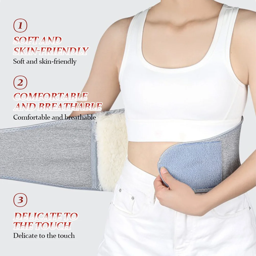 

Comfortable Waist Support Strap Reusable Lumbar Warmer for Cold Weather Sports Protection Low Back Pain Relief Winter Waist