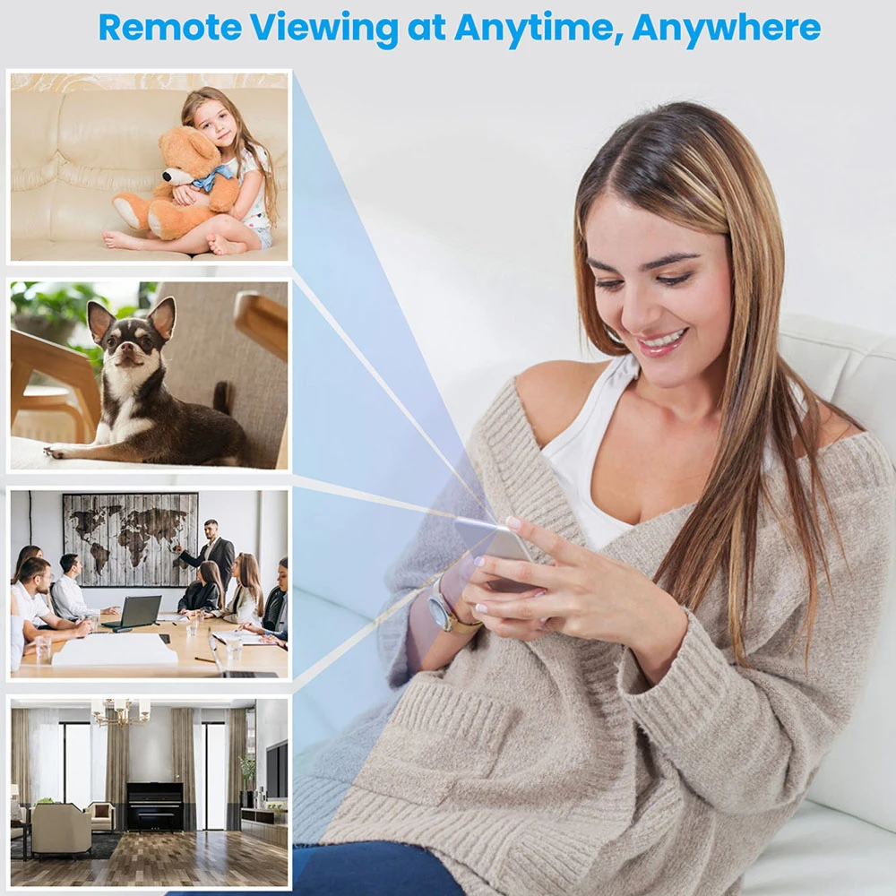 Mini telecamera HD 4K con obiettivo da 120 gradi Visione notturna grandangolare Telecamera IP Wifi Videoregistratore Protezione di sicurezza Sorveglianza