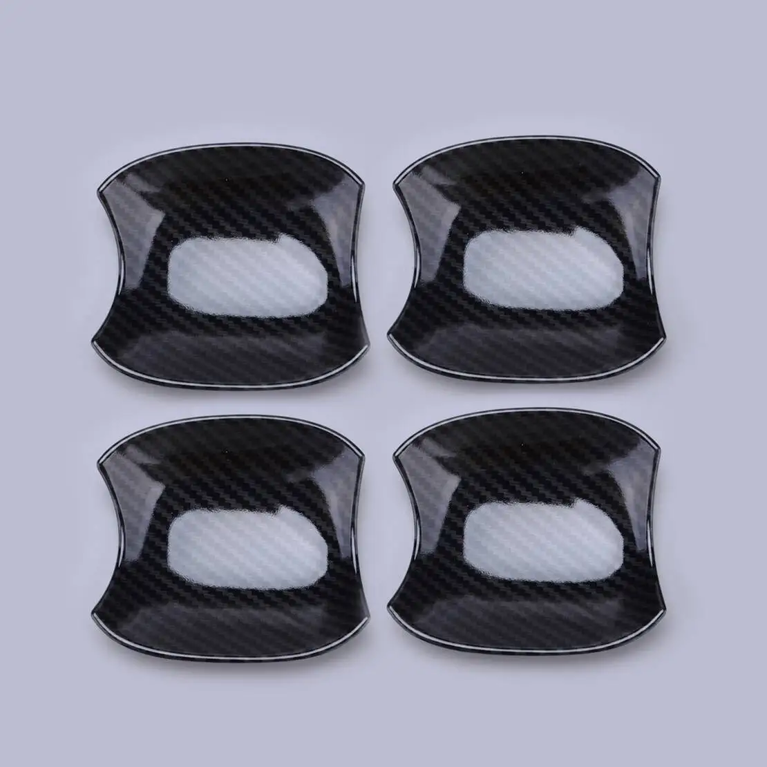 

4 шт., защитные накладки на внешнюю дверную ручку, подходят для Toyota RAV4 2019 2020 2021 2022 2023 2024, углеродное волокно, зерно ABS