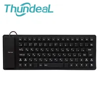 85 Keys Silicon English Russian Keyboard Tablet Desktop Pad PC Tablet Waterproof USB Wired Gamer Office Russian Keyboard