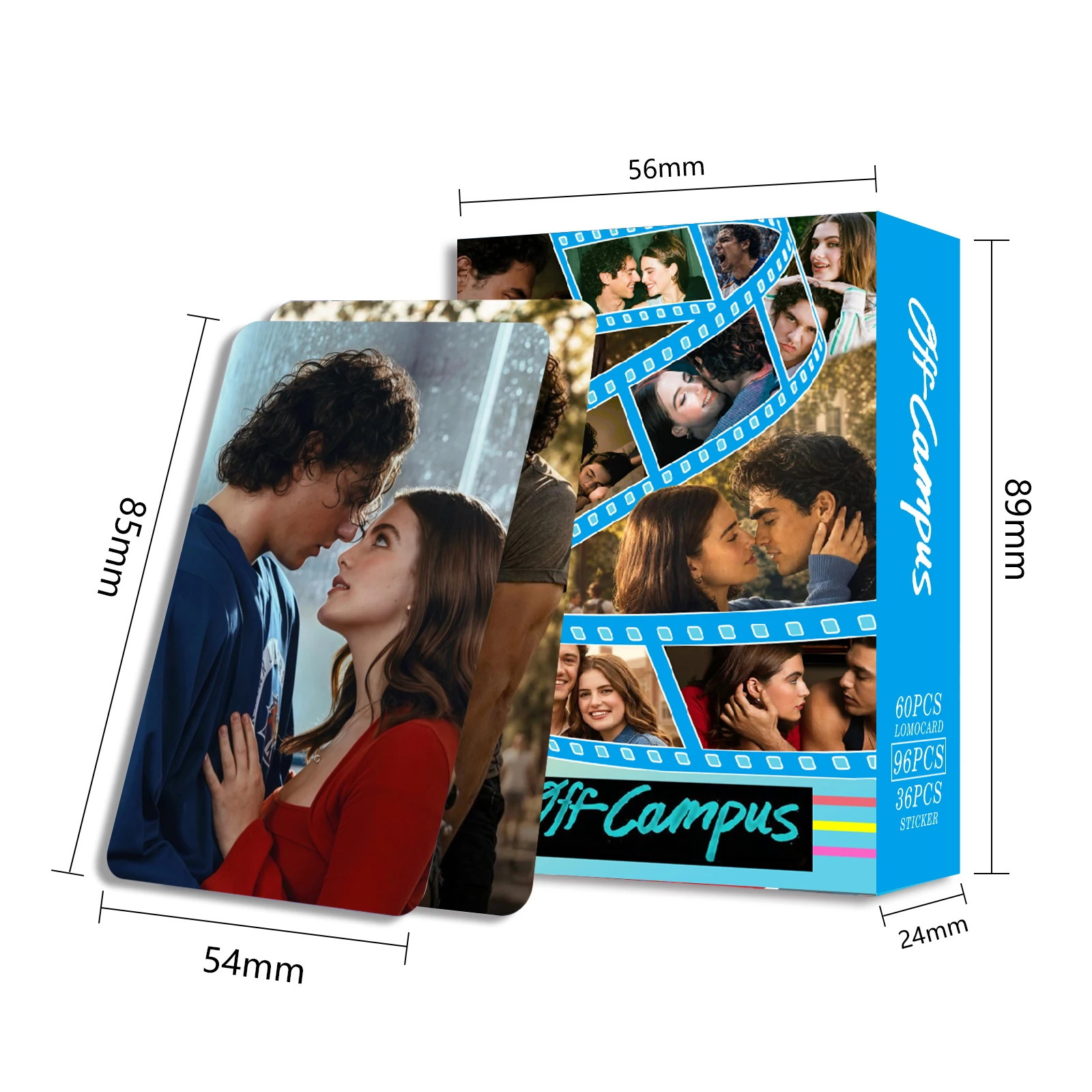 

96PCS Off Campus LOMO Cards Stickers Set, Double-sided HD Printing TV Show Photo Cards & Waterproof Stickers, Collectible Cards
