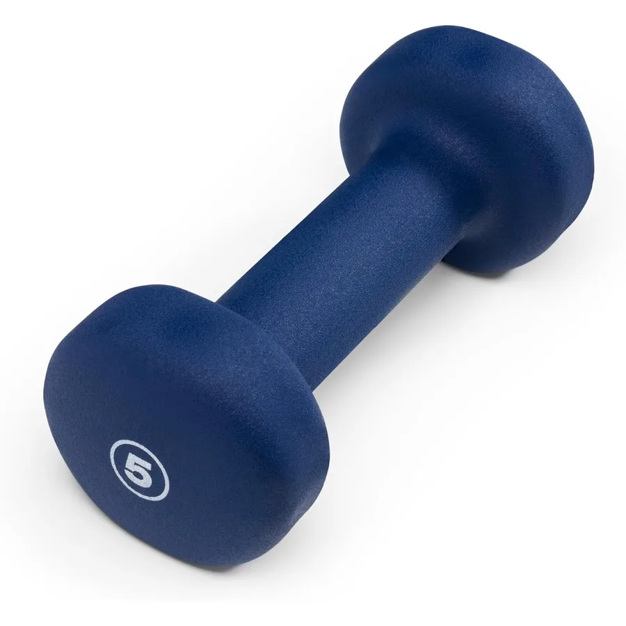 دمبل فوشيا نيوبرين للتدريبات المنزلية وتدريبات اللياقة البدنية 1 رطل دمبل قطعة واحدة مع قبضة غير قابلة للانزلاق وتصميم متين