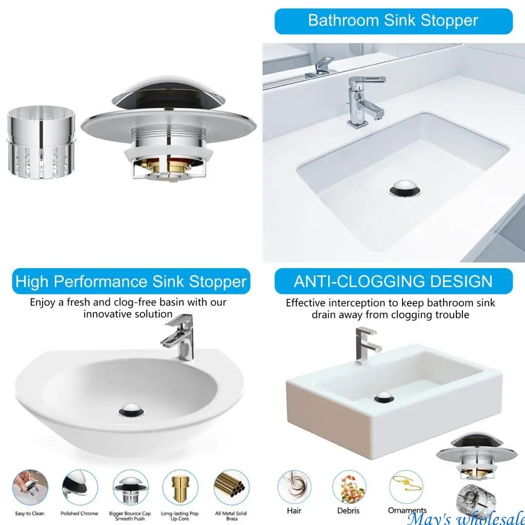 

Прочный механизм заглушек для медных ванн без блокировки 1.06 1,65 -дюймового слива 448A