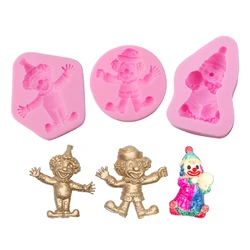 Christmas Clown Cooking Tools Silicone Mold For Baking Of Kitchen Accessories Fondant Sugar Mug Candy Chocolate Cake Decorating