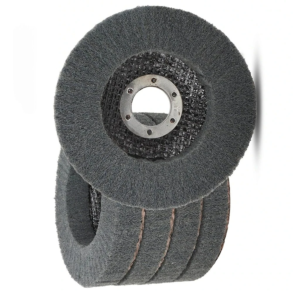 

4/4,5/5 дюймов, 1 шт., полировальный диск с нейлоновым волокном, зернистость 800 для угловой шлифовальной машины для полировки дерева, металла, лопатка из нейлонового волокна