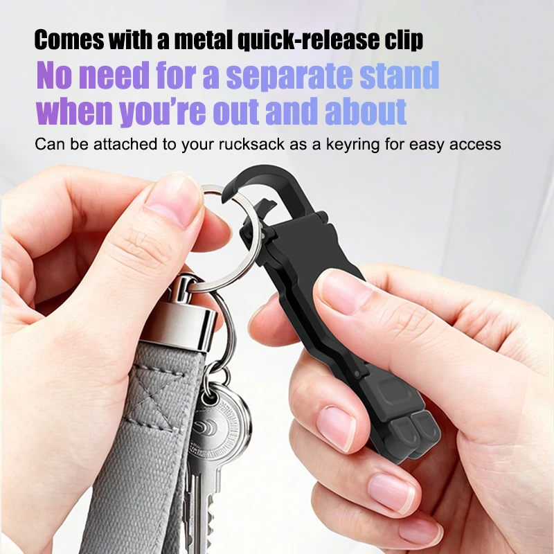 Portable Fidget Spinner Phone Stand for 360 Rotatable,Foldable Keychain Stand for Phone And Tablet,for Home And Travel view 5