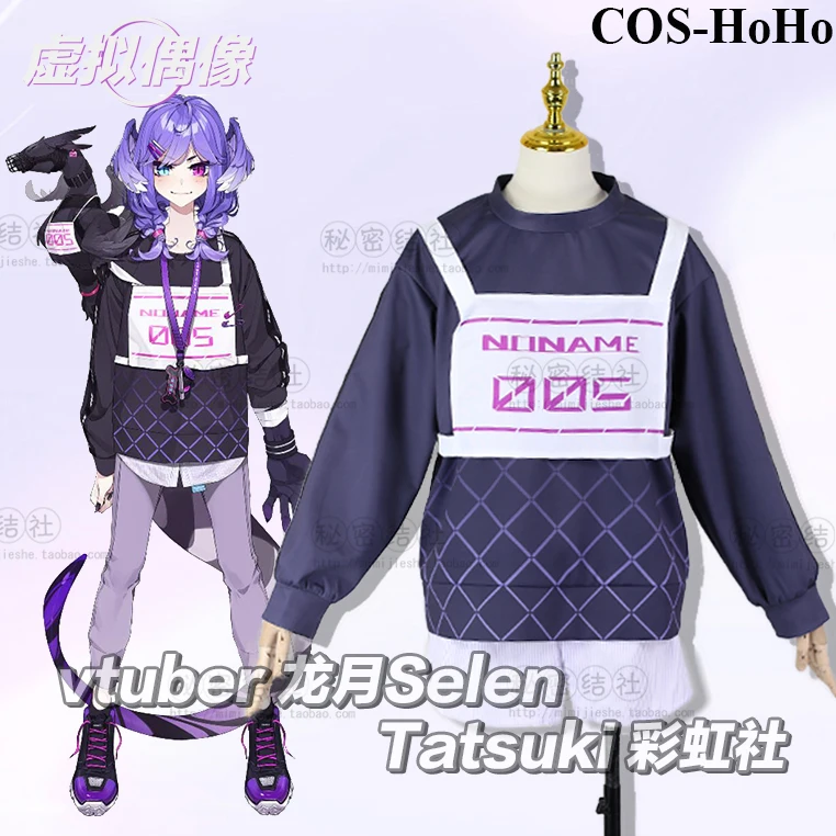 

COS-HoHo Anime Vtuber Nijisanji Selen Tatsuki Game Suit Hoodie Uniform Cosplay Costume Halloween Party Role Play Outfit Women