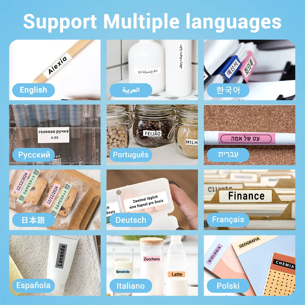 Phomemo D30 Label Maker Sticker Maker Machine Labelprinter Draagbare Bluetooth Mini Labeler voor Office Home School Android iOS