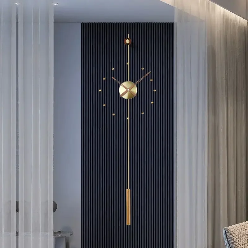 Luxury Silent Wall Clock Modern Living Room Wall Watch Simple Bedroom Silence Pendulum Clock Home Art Decoration Accessories