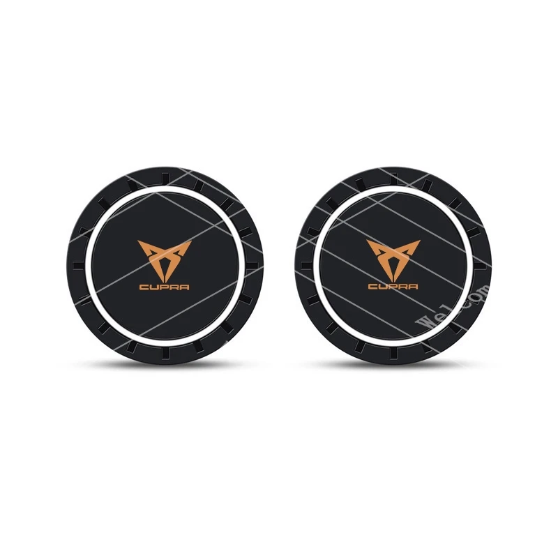 2 piezas nuevas de posavasos de silicona antideslizantes para coche, alfombrilla para vasos de agua para Seat Cupra Ateca Born Leon IBIZA Raval Formentor Terramar