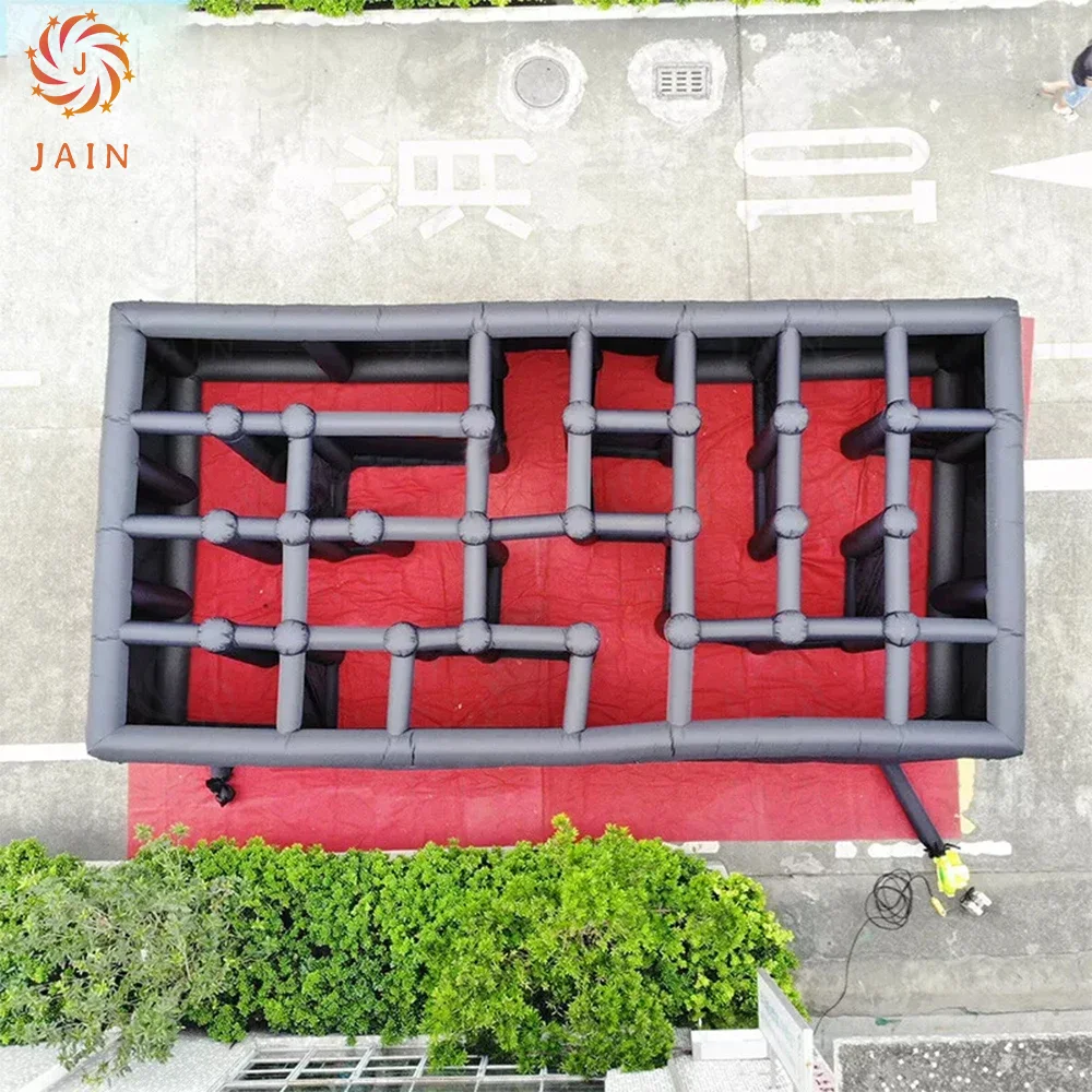 

Oxford Black 13ft -8m Large Inflatable Haunted House Inflatable Maze Arena labyrinth Game For Outdoor Party Activity