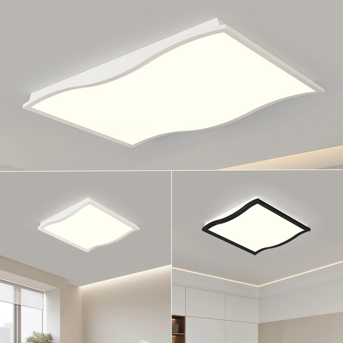 

Modern Square LED Ceiling Lamp Living Room Bedroom Foyer Study Ceiling Light Remote Control Lamp Minimalist Lighting Fixtures