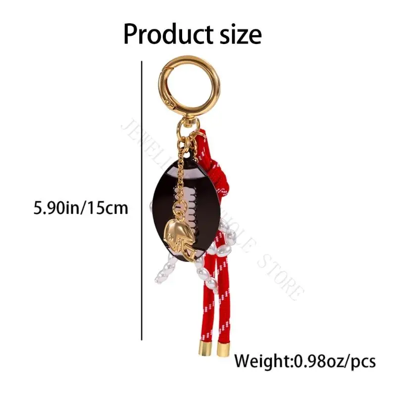 R7UF Unique Sports Theme Keychain Pendant Stylish Keyring Accessory Backpack Charm
