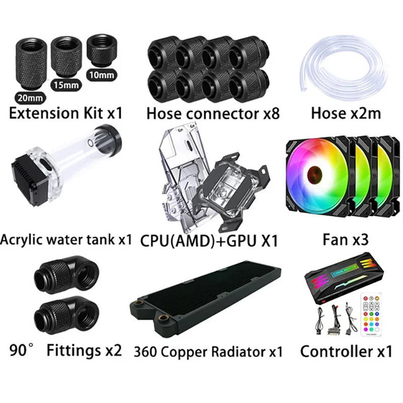 Chassis Water Cooling Radiator system kit PC Split Water Cooling Kit For computer Cooled