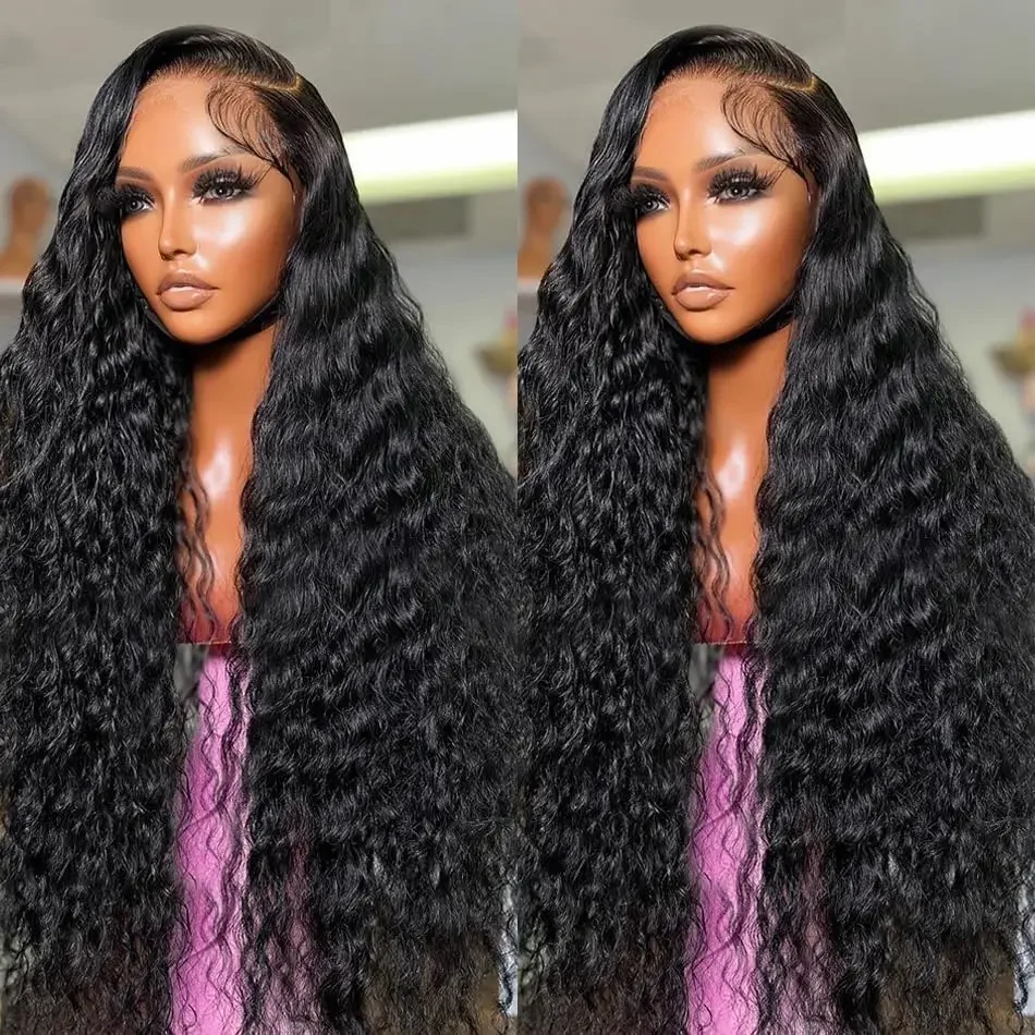 13x6 Hd Lace Frontal Wig Deep Wave Brazilian Curly Human Hair Wigs 100% Preplucked Water Wave Front Wigs For Black Women Cikana