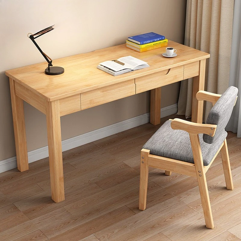Solid wood Chinese desk, simple household Nordic computer desk, primary and secondary school students learn writing desk, bedroo