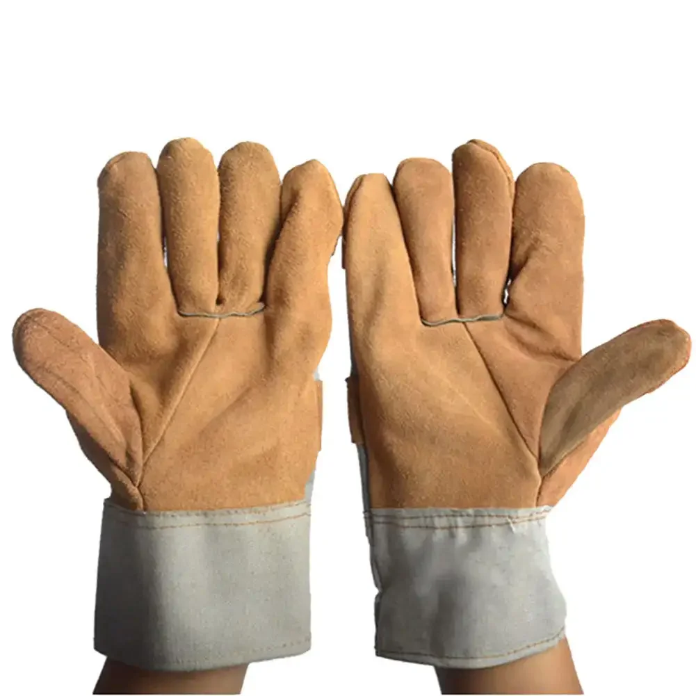 1Pair Durable Canvas Welder Gloves Anti-Heat Work Safety Gloves for Car Repair Driving For Welding Metal Hand Tools