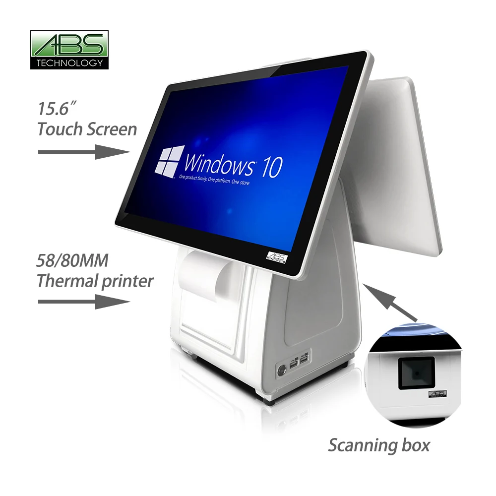 ATV&UTVDouble Screen Desktop Cash Register Rotation Credit Card Terminal Stand in Pos System for Mobile Sales