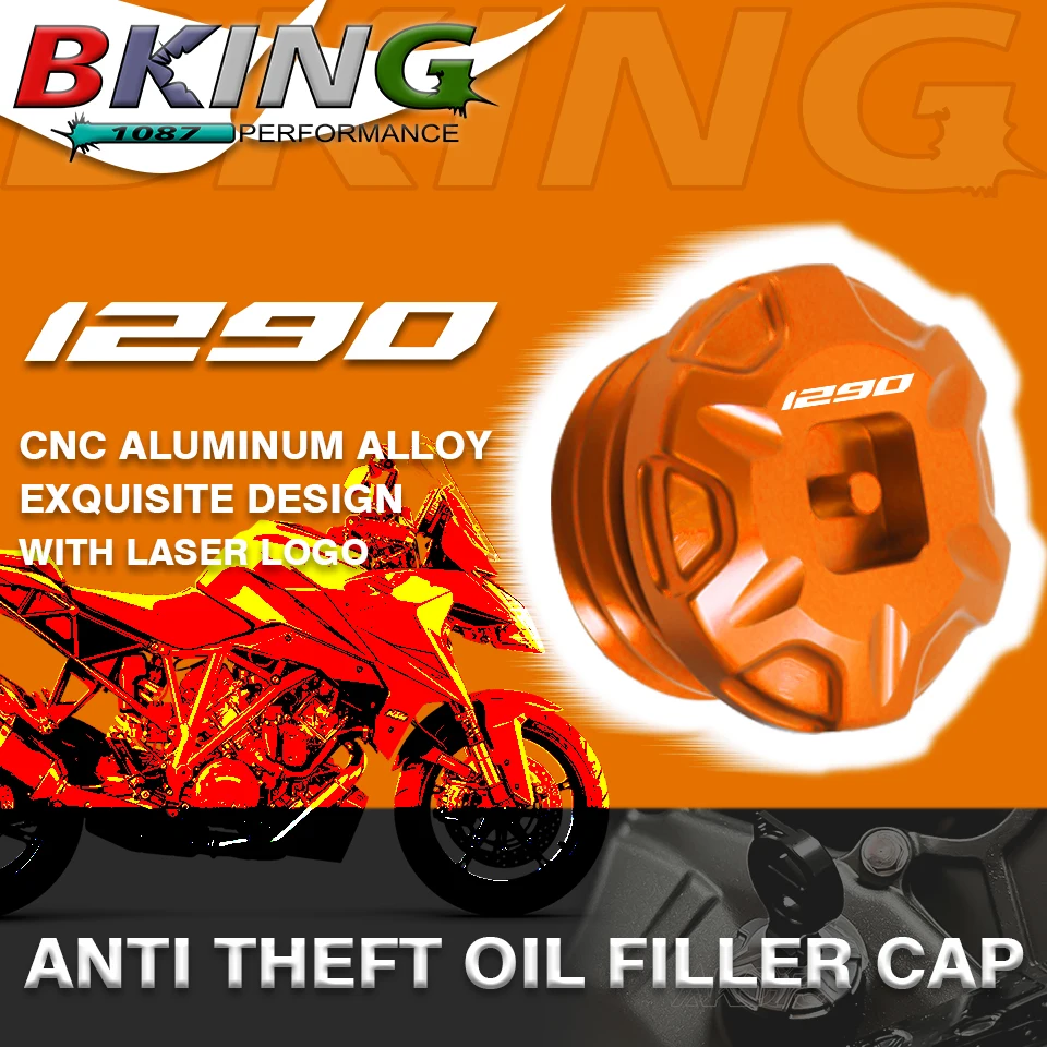 

Newest Tamper Resistant Anti theft Engine Oil Filler Cap Plug Cover For KTM 1290 Super Duke R/EVO/RR/GT ADV adventure Duke1290