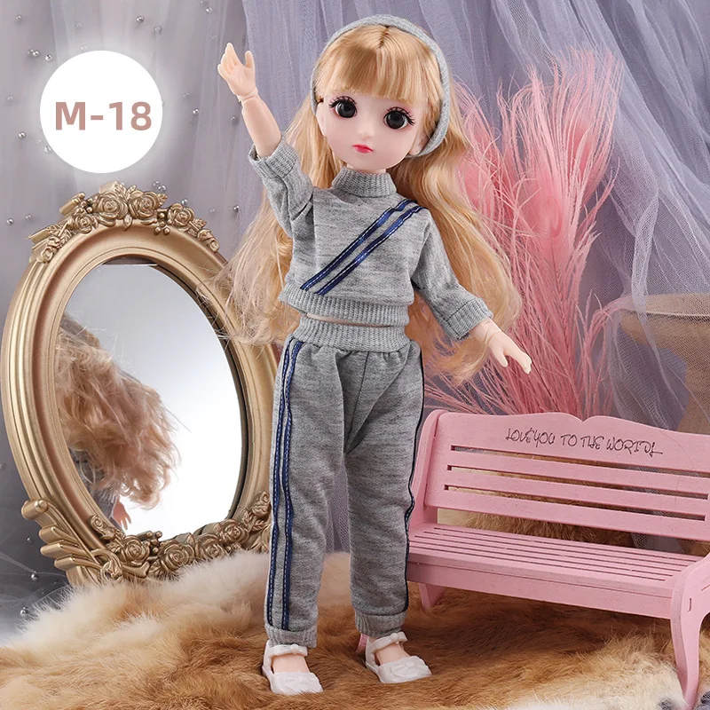 12 Inch 30 CM Bjd Anime Doll With Clothes Kids Girls 4 To 16 Years Dollhouse Accessories Skirt Hat Headdress Dress Up DIY Toys