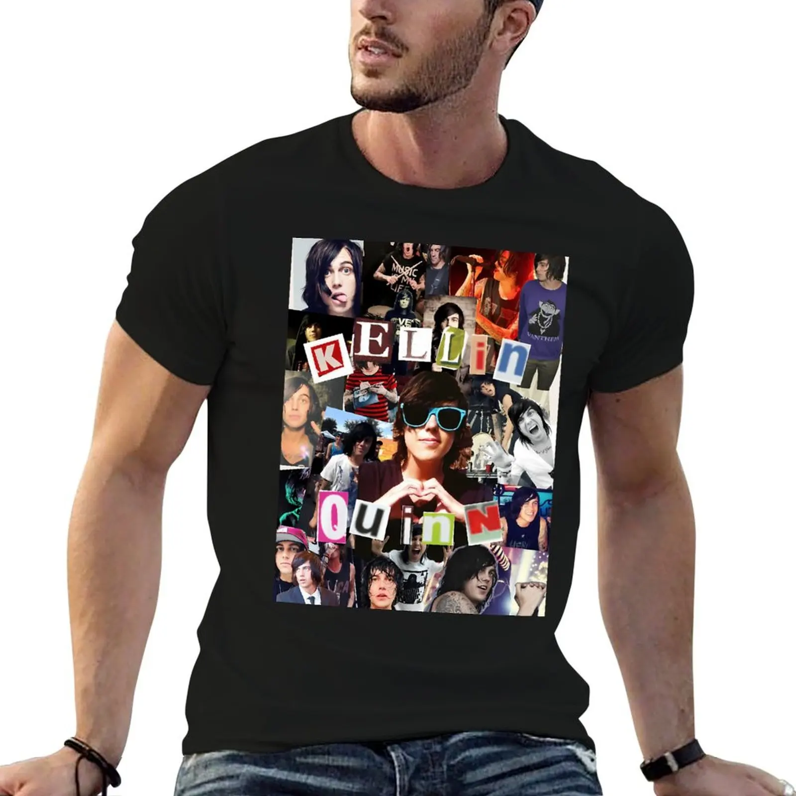 

man shirt T-Shirt t Collage cotton Quinn shirts t funny Kellin luxury