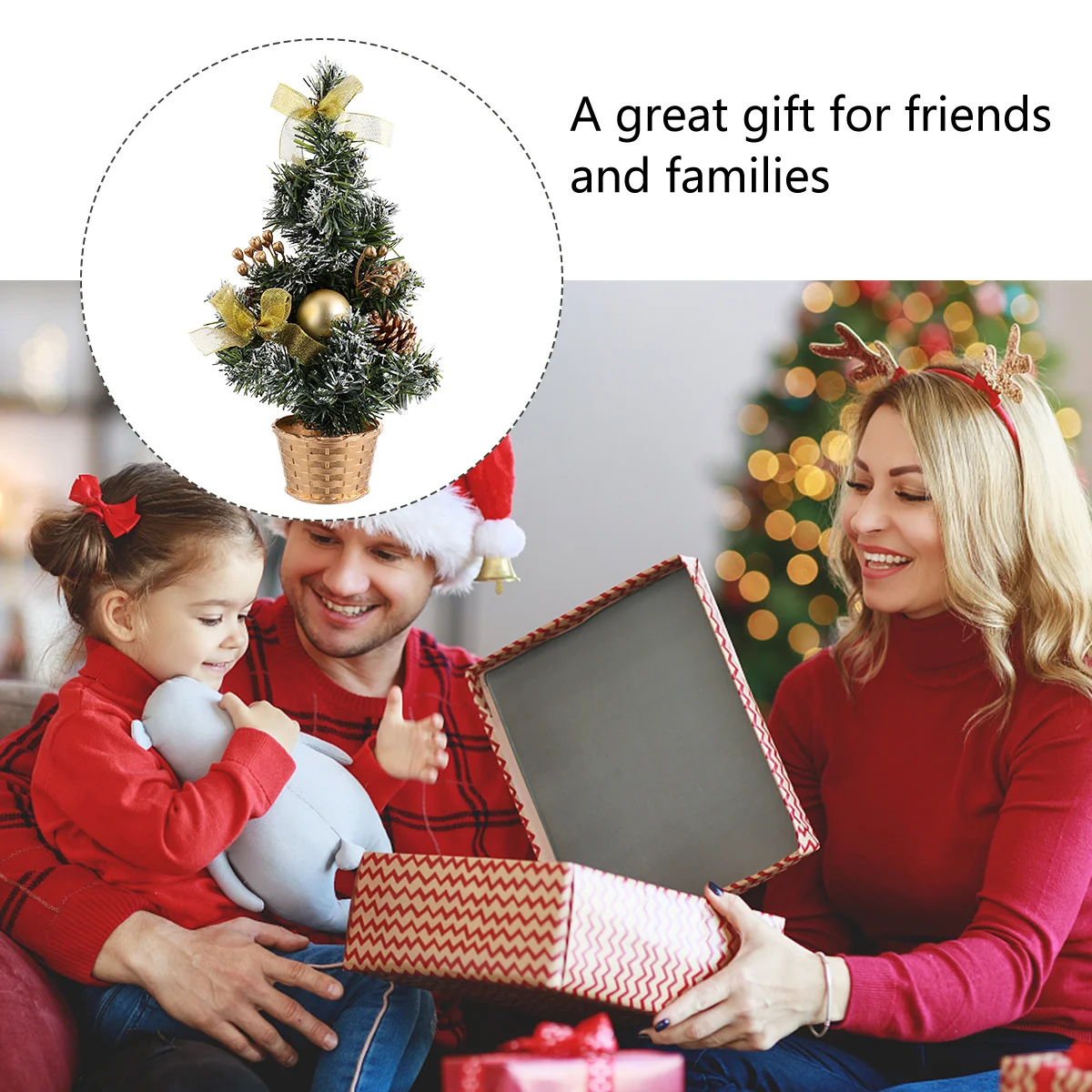 

1Pcs Mini Christmas Tree Ornament High-Quality Xmas Decor Delicate Scene Layout Prop Home Party Table Christmas Adornment