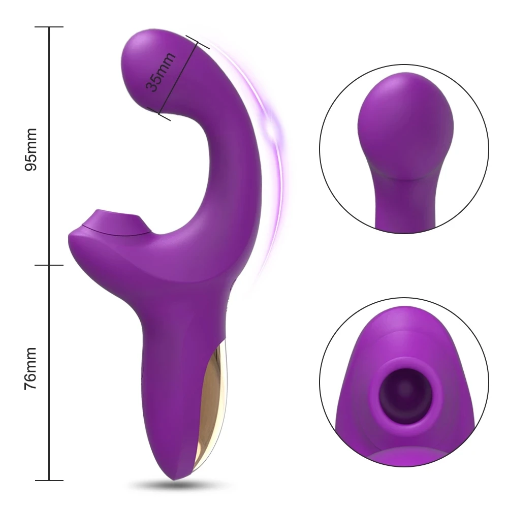 20 Speeds Powerful Dildo Vibrator Female Clit Sucker Vacuum Clitoris Stimulator Mimic Finger Wiggling Sex Toy for Womans