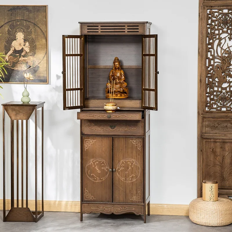 CXX Household Incense Shrine Platform Standing Cabinet Buddha Cabinet Shrine Buddha Terrace