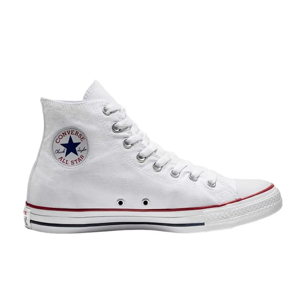 Converse Chuck Taylor All Star Hi Zapatillas deportivas blancas de caña alta para hombre M7655C Calzado deportivo cómodo para un estilo de vida activo