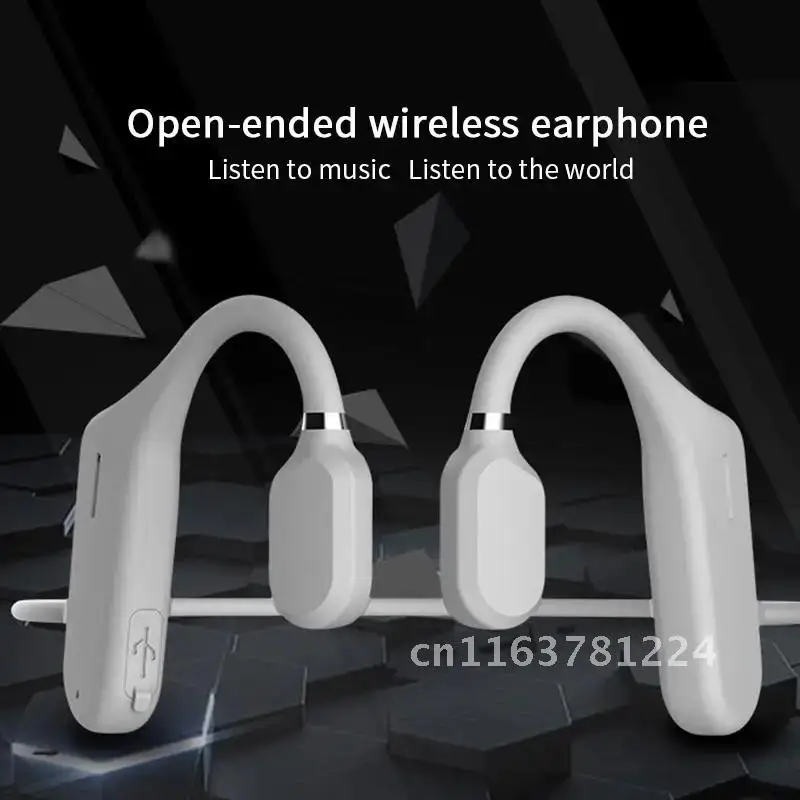 

Bone Conduction Headphones Wireless Bluetooth 5.0 Not In-ear Headset IPX6 Waterproof Sport Earphones Lightweight Ear Hook USB 0m