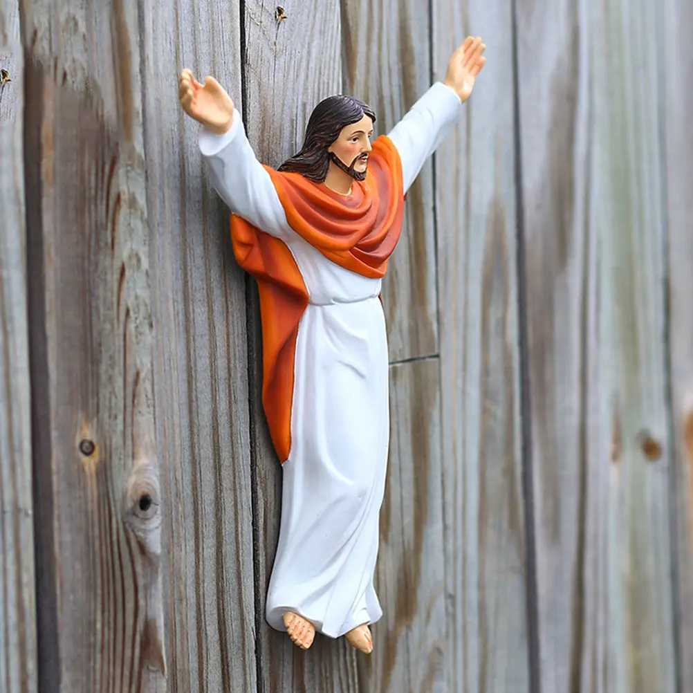 

Jesus Statue Hanging Ornament Resin Craft Religious Home Church Decor Resin Jesus Pendant Home Decor Religious Adornment