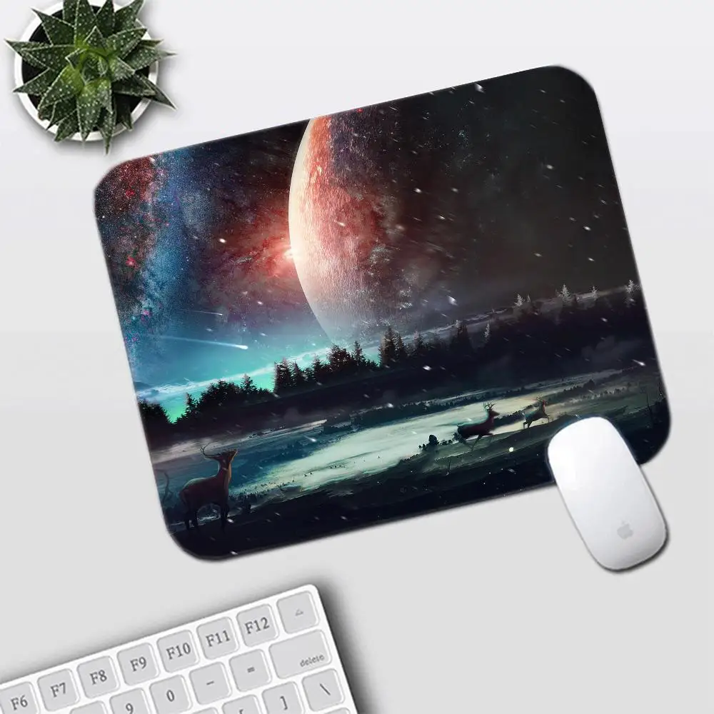 

Landscape mouse pad, sci-fi natural scene, non-slip office game universal table mat