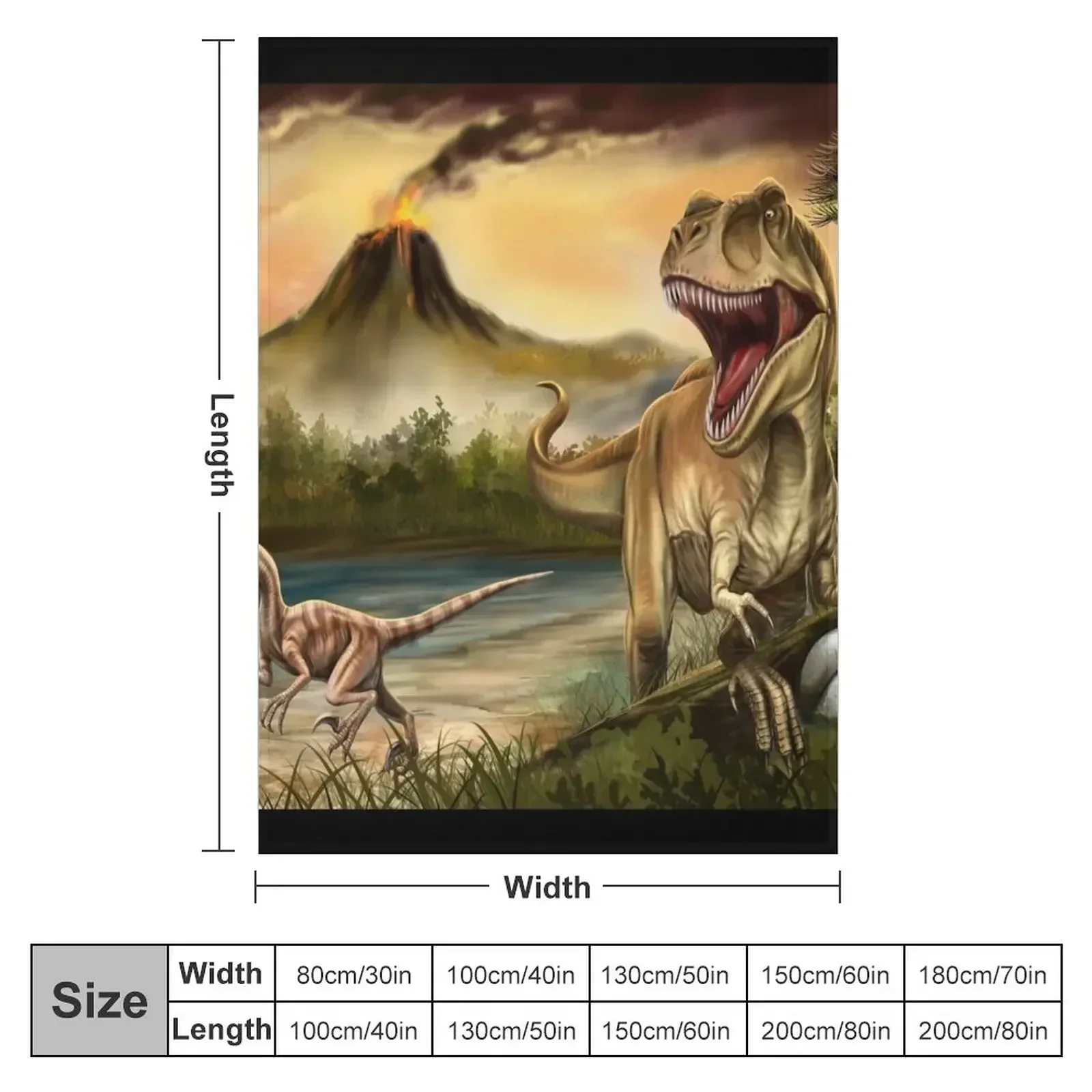Predator Dinosaurs Throw Blanket couch cozy soft plush fuzzy picnic outdoor blanket