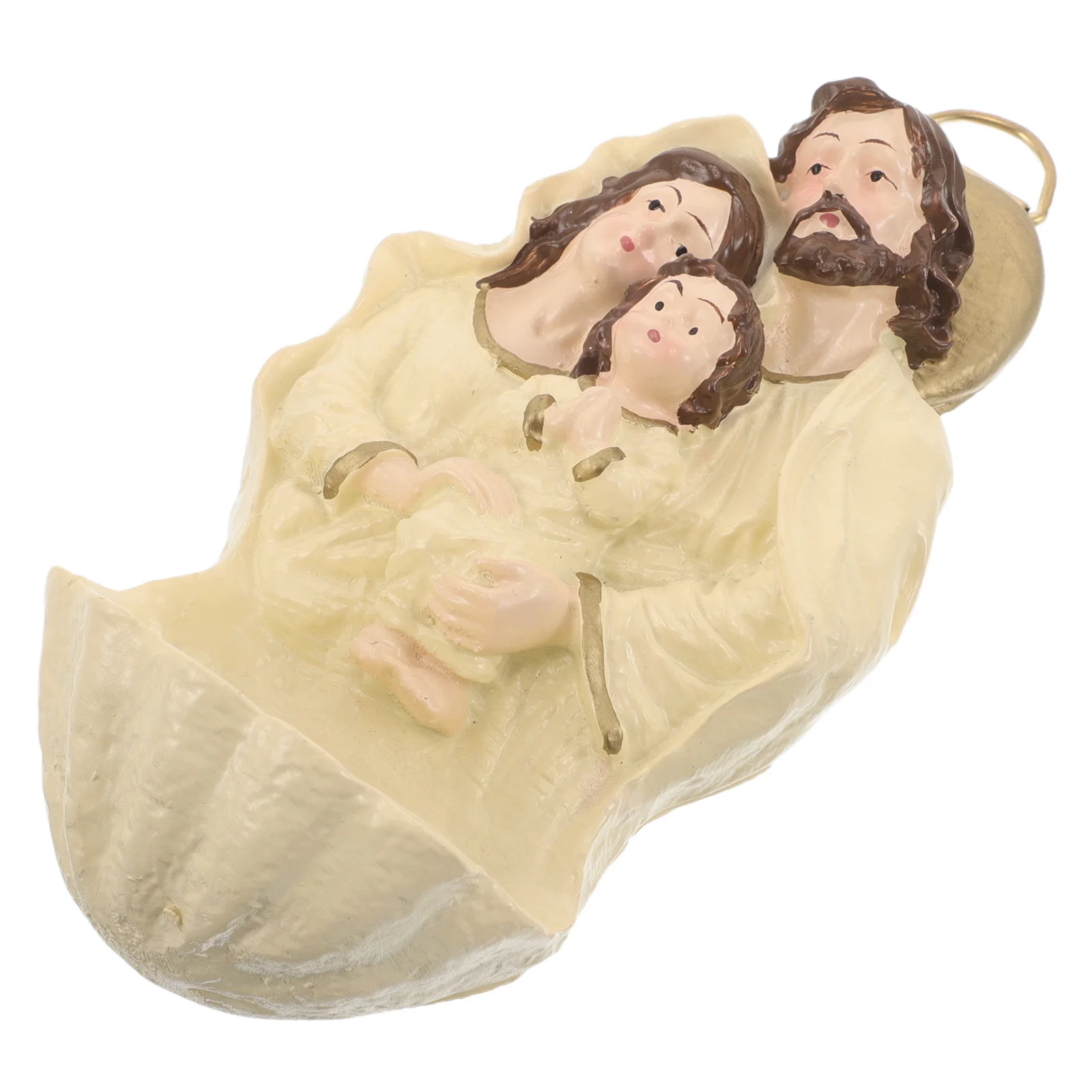 

Nativity Scene Resin Jesus Birth Statue Religious Christmas Display Catholic Home Wall Hanging Holiday Decor Christmas Pendant
