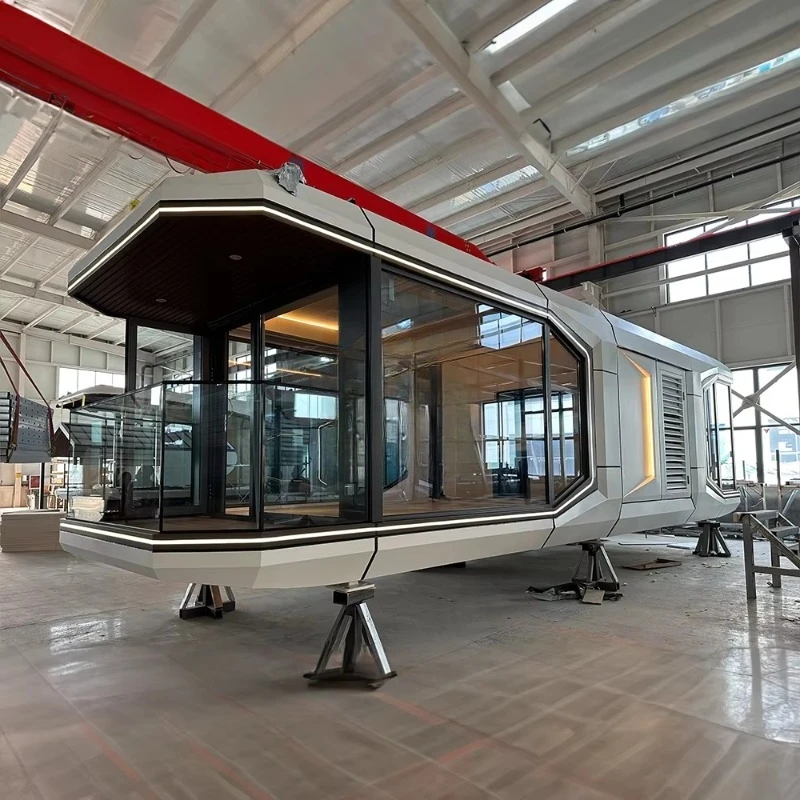 أحدث منزل متنقل 2 غرفة نوم فيلا منزلية جاهزة متنقلة