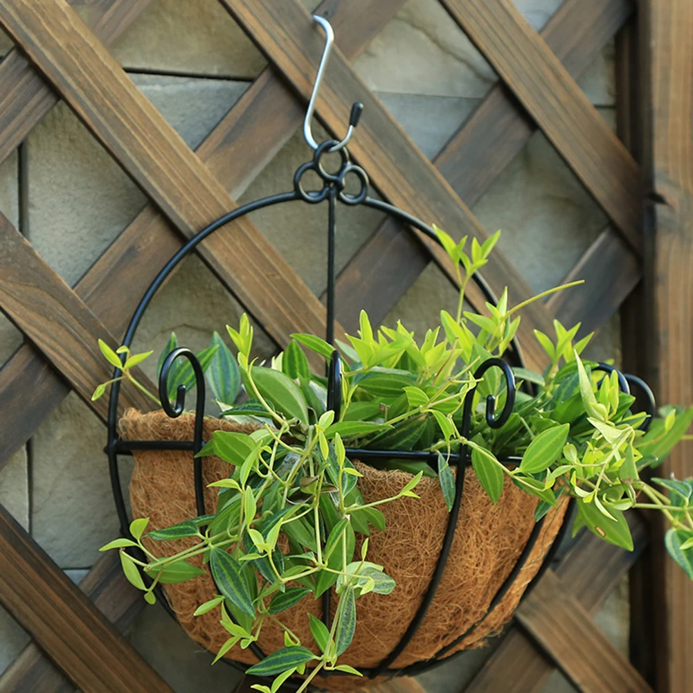 Hanging basket flower pot coconut palm pastoral wall hanging succulent plant green ivy hanging basin