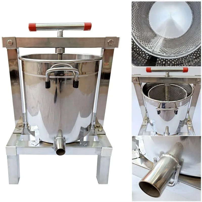 Honey Press Stainless Steel Honey Tools Small Earth Honey Home Wax Press Bee Secret Sugar Press Wine Making Machine